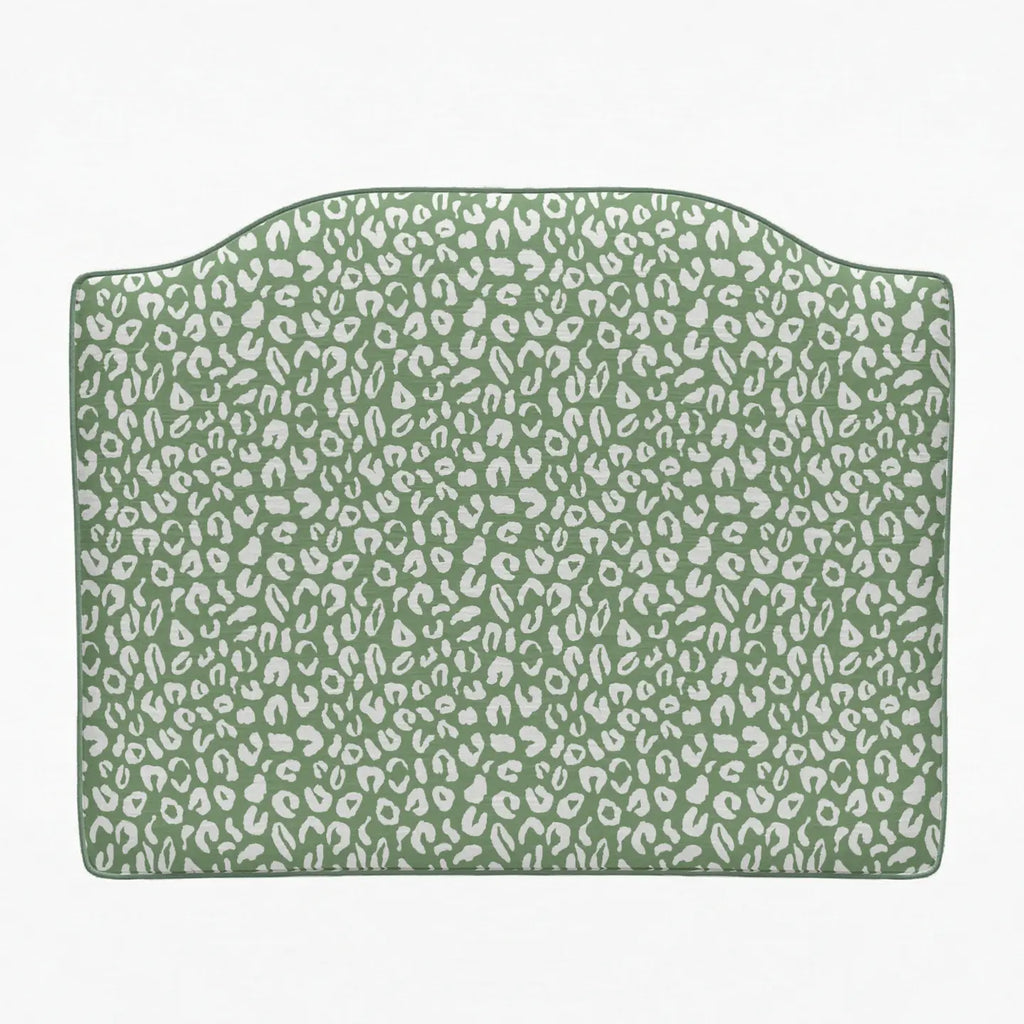 Dorm Headboard | Leopard Spots Green Headboard Pillow
