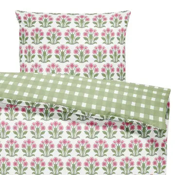 Dianthus Pink Twin Duvet Cover Set | Dorm Bedding