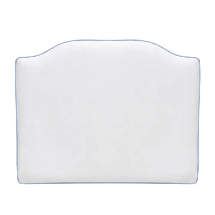 Dorm Headboard | White/Blue Headboard Pillow