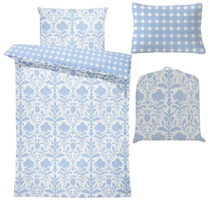 Delia Blue Twin Duvet Cover Set | Dorm Bedding