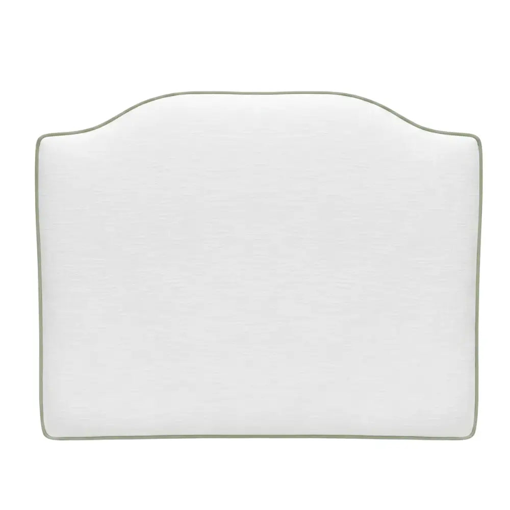 Dorm Headboard | White/Green Headboard Pillow