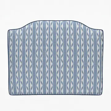Dorm Headboard | Ikat Stripe Blue Headboard Pillow