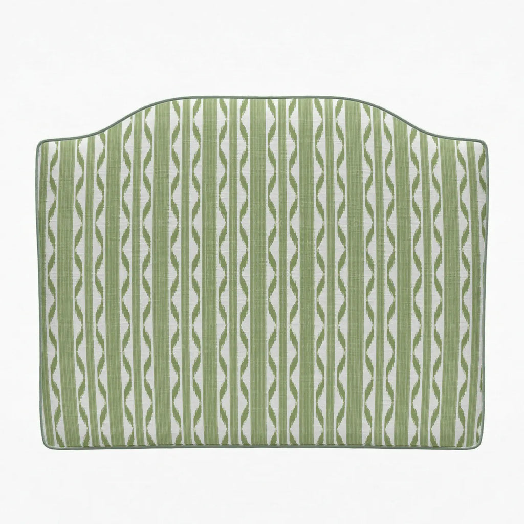 Dorm Headboard | Ikat Stripe Green Headboard Pillow
