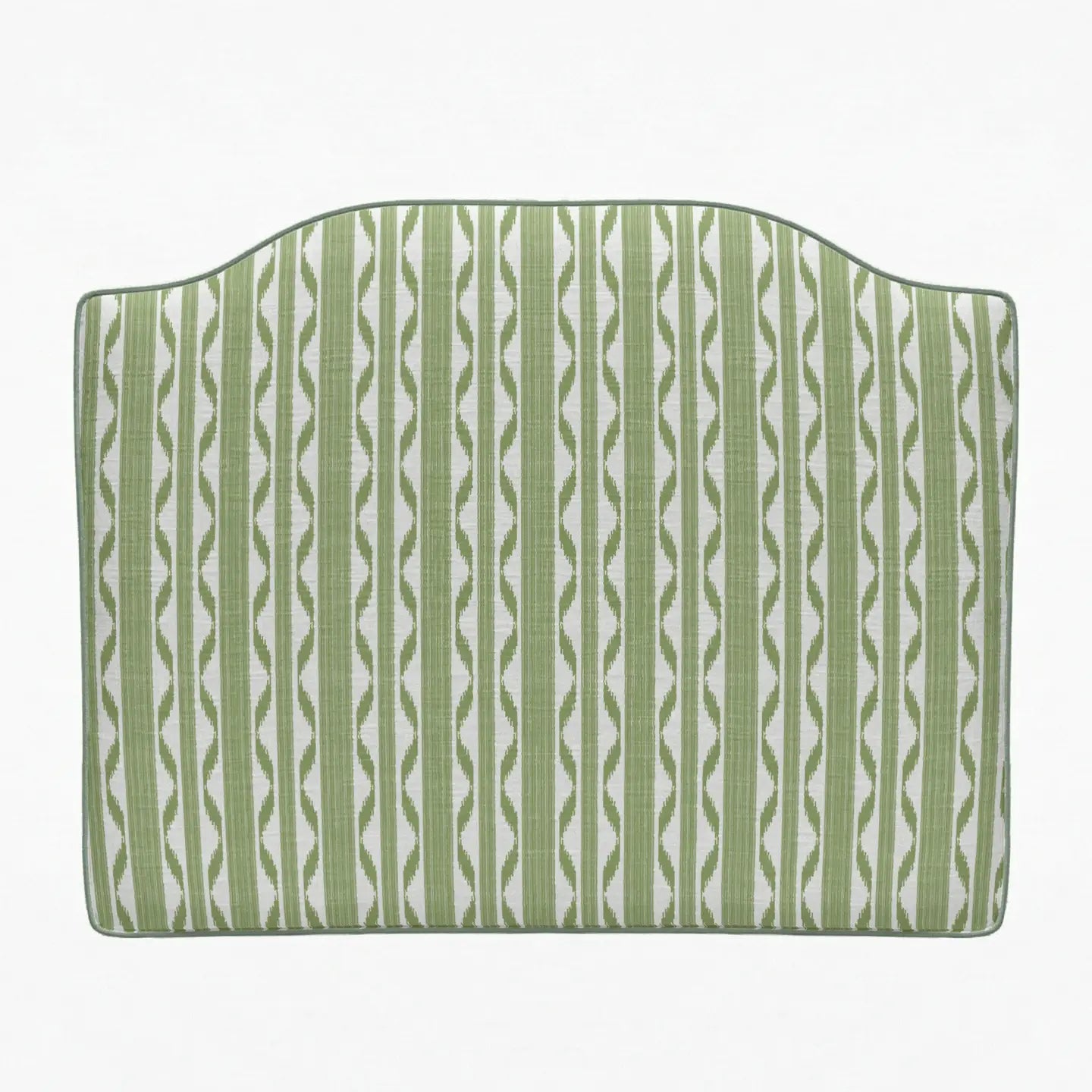 Dorm Headboard | Ikat Stripe Green Headboard Pillow