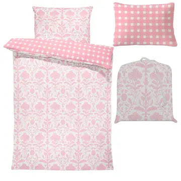 Delia Pink Twin Duvet Cover Set | Dorm Bedding